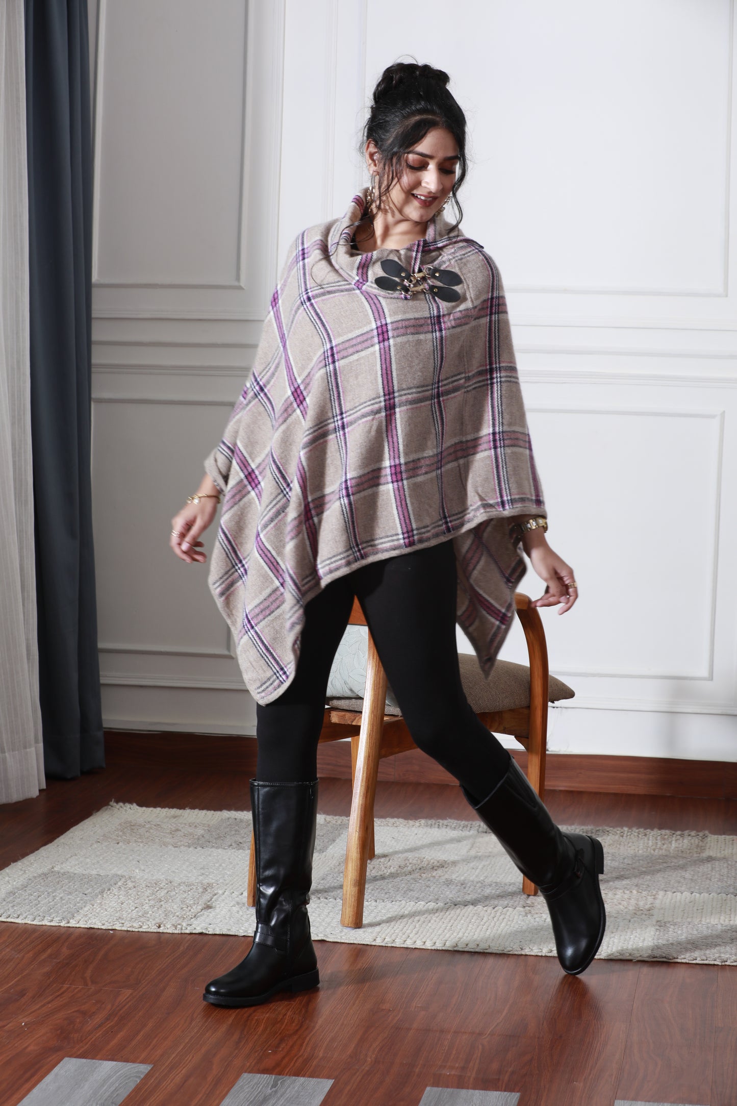 Misty Lattice Charm Poncho