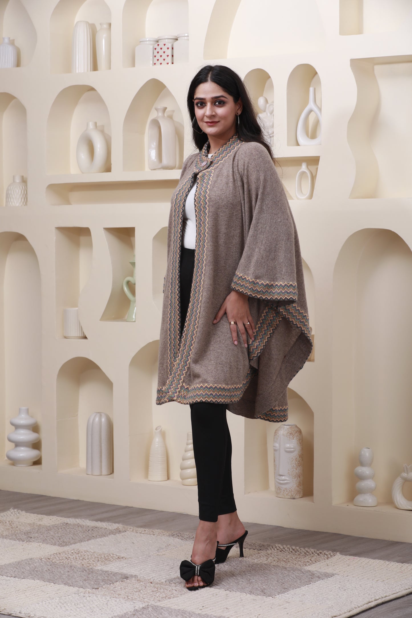 Sahara Woven Grace Cape-Poncho