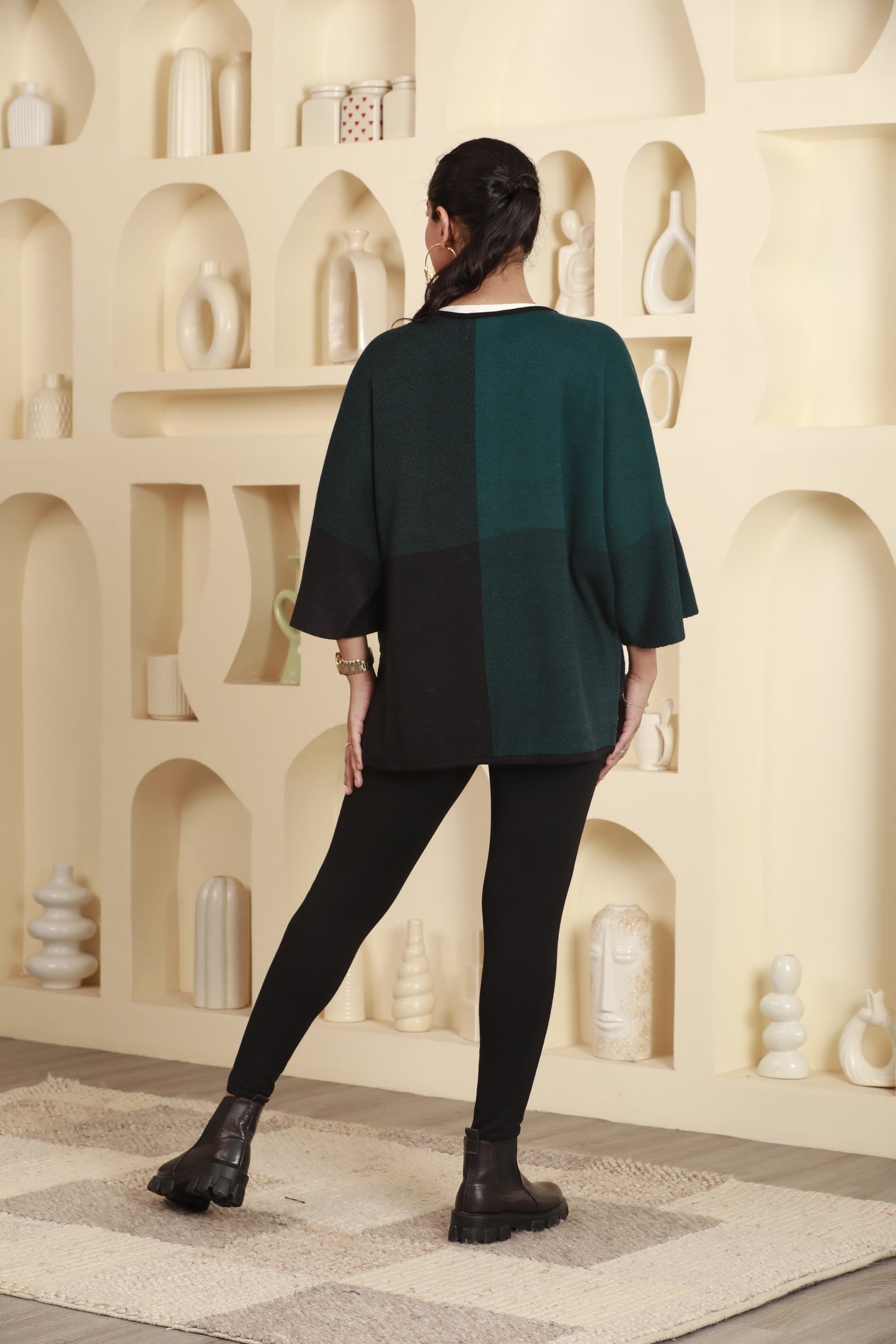 Evergreen Drift Poncho